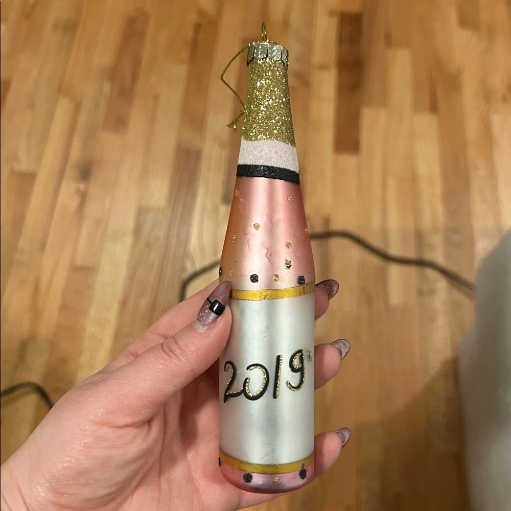 pier 1 Rose All Day Champagne Ornament